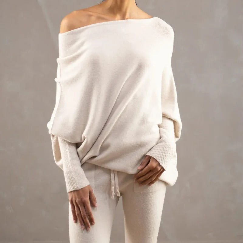 Celestina | Women's Off Shoulder Long Sleeve Sweater